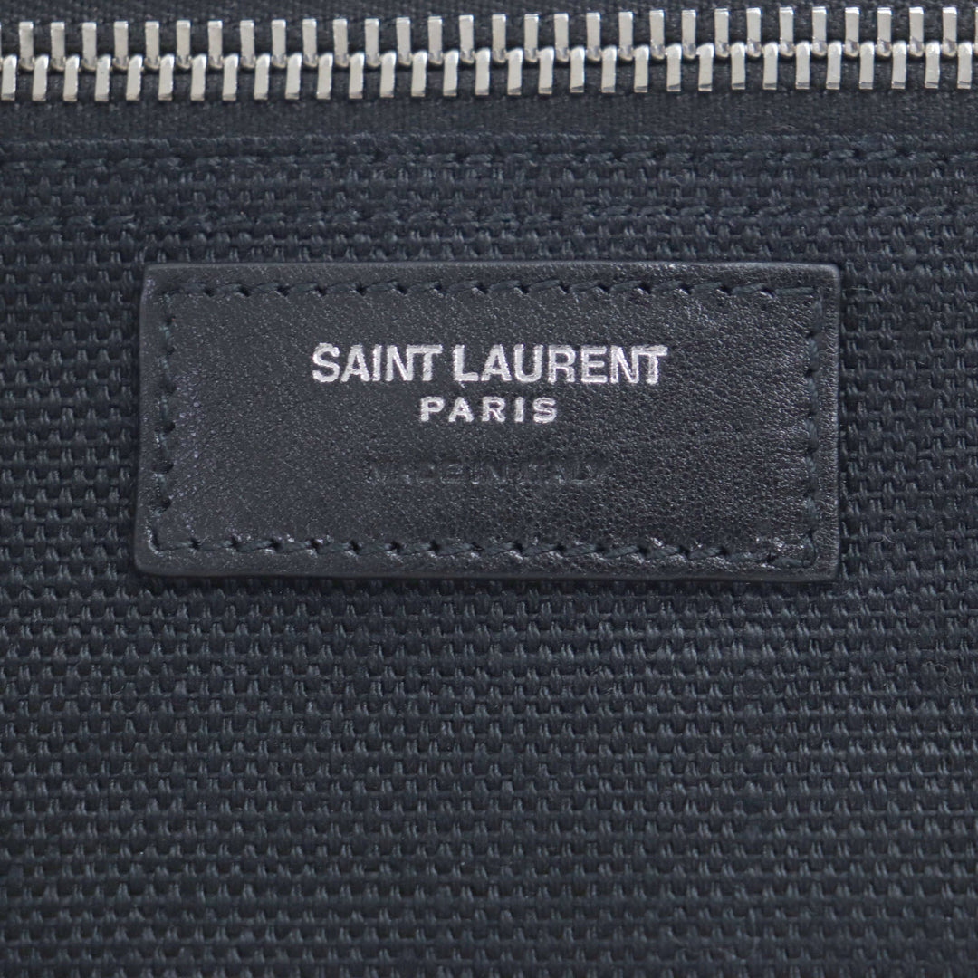 SAINT LAURENT PARIS Tote Bag 509415 Main: Canvas, Main: Leather Beige black Rive Gauche mens Used Authentic