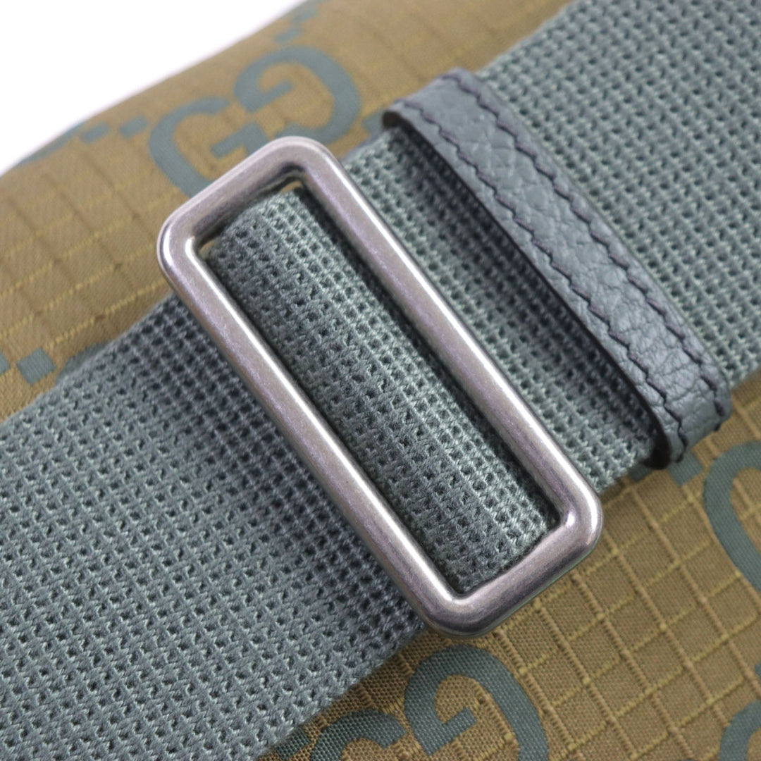 GUCCI Waist bag 792287 Main: Nylon, Part: Leather khaki GG Ripstop Belt Bag mens Used Authentic
