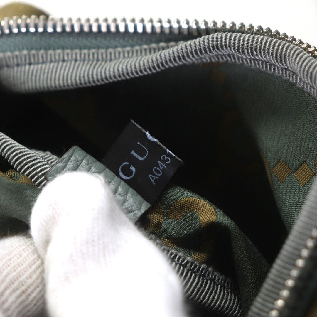 GUCCI Waist bag 792287 Main: Nylon, Part: Leather khaki GG Ripstop Belt Bag mens Used Authentic