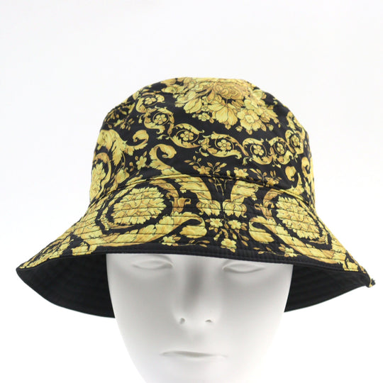 VERSACE hat 1012327 Outer: 100% nylon, Lining: 100% nylon Black yellow mens Used Authentic