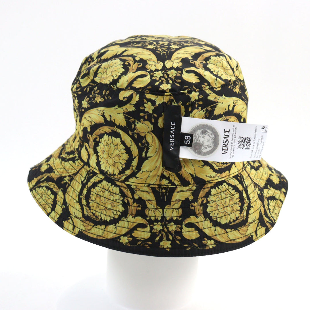 VERSACE hat 1012327 Outer: 100% nylon, Lining: 100% nylon Black yellow mens Used Authentic