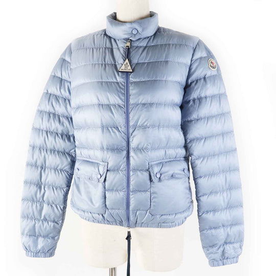 MONCLER Down jacket Outer: 100% nylon, Lining: 100% nylon, Filling: 90% down, Filling: 10% feather Light blue LANS Women 1 Used Authentic