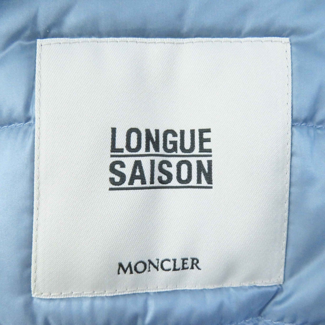 MONCLER Down jacket Outer: 100% nylon, Lining: 100% nylon, Filling: 90% down, Filling: 10% feather Light blue LANS Women 1 Used Authentic