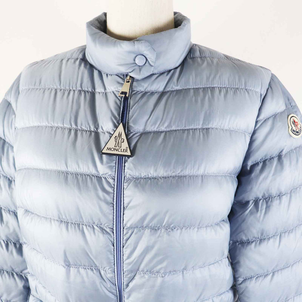 MONCLER Down jacket Outer: 100% nylon, Lining: 100% nylon, Filling: 90% down, Filling: 10% feather Light blue LANS Women 1 Used Authentic