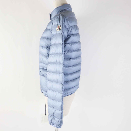 MONCLER Down jacket Outer: 100% nylon, Lining: 100% nylon, Filling: 90% down, Filling: 10% feather Light blue LANS Women 1 Used Authentic