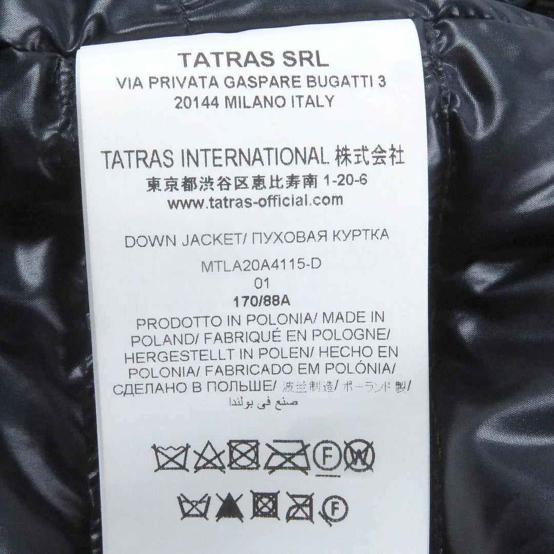 TATRAS Down jacket MTLA20A4115-D Main: 55% nylon, Main: 45% polyurethane, Lining: 100% nylon, Filling: 90% down, Filling: 10% feather Navy FAVONIO mens 02 170/92A Used Authentic