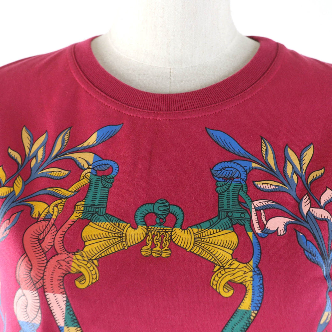 HERMES tops 4E4629DA Main: 100% cotton Pink type Women 38 Used Authentic