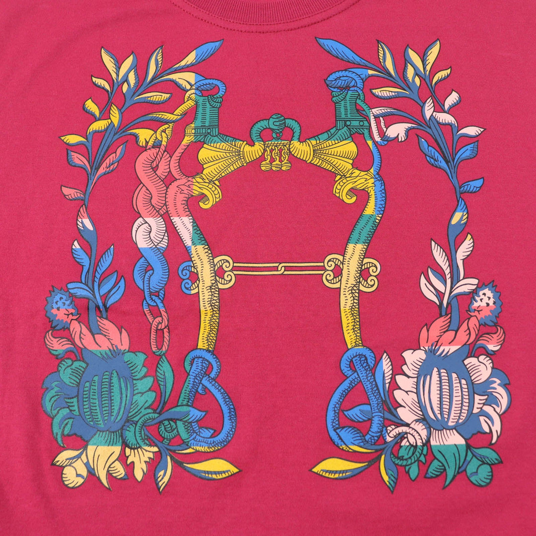 HERMES tops 4E4629DA Main: 100% cotton Pink type Women 38 Used Authentic
