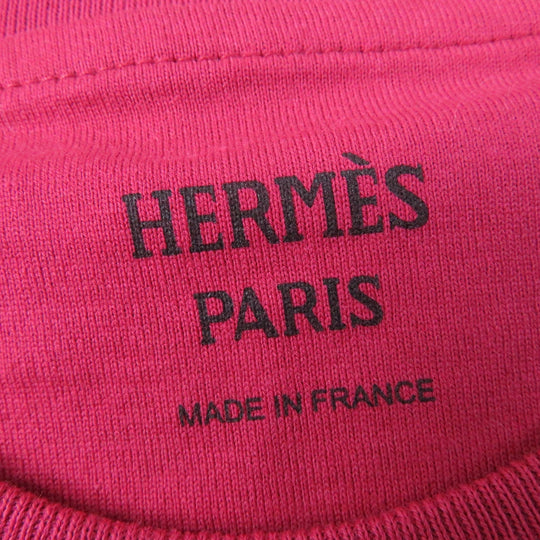 HERMES tops 4E4629DA Main: 100% cotton Pink type Women 38 Used Authentic