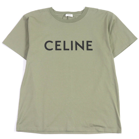 CELINE Short sleeve T-shirt 2X681671Q Main: 100% cotton khaki mens S Used Authentic
