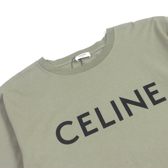CELINE Short sleeve T-shirt 2X681671Q Main: 100% cotton khaki mens S Used Authentic