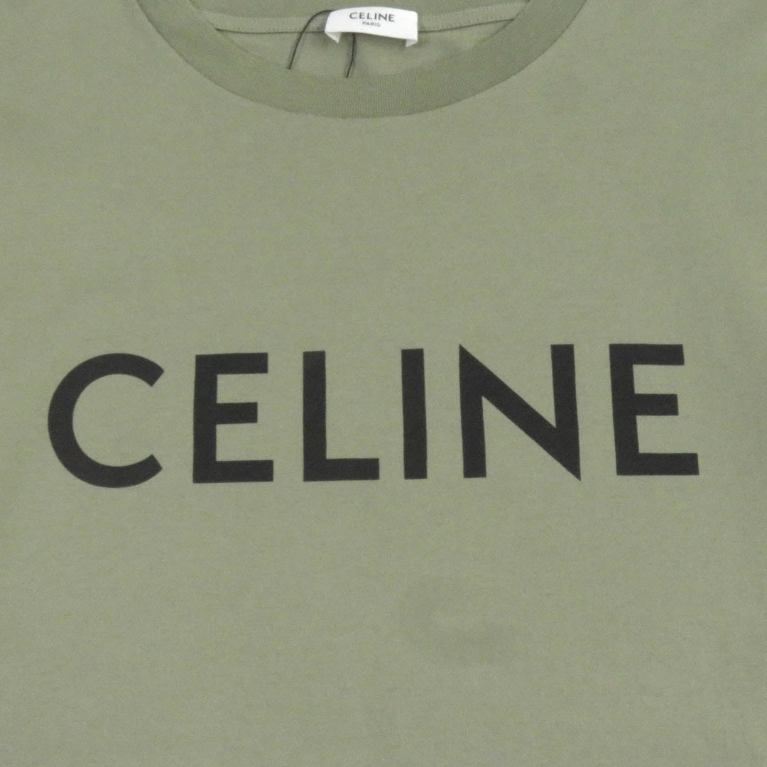 CELINE Short sleeve T-shirt 2X681671Q Main: 100% cotton khaki mens S Used Authentic