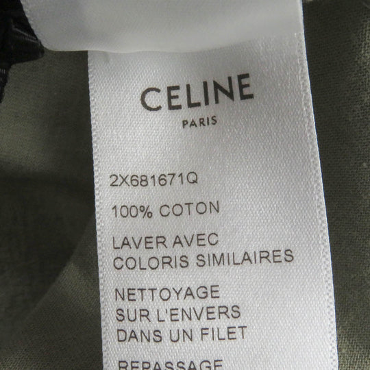 CELINE Short sleeve T-shirt 2X681671Q Main: 100% cotton khaki mens S Used Authentic