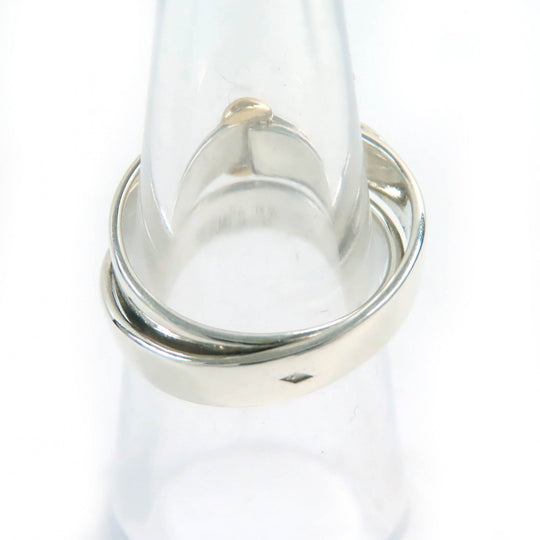 HERMES Ring Main: SV925, Part: 750 Silver gold Double true mens 51 Used Authentic