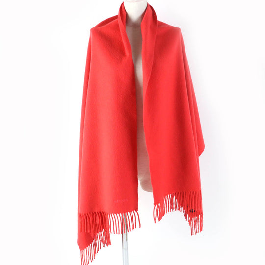 HERMES Stall Main: 100% cashmere Red type Women Used Authentic