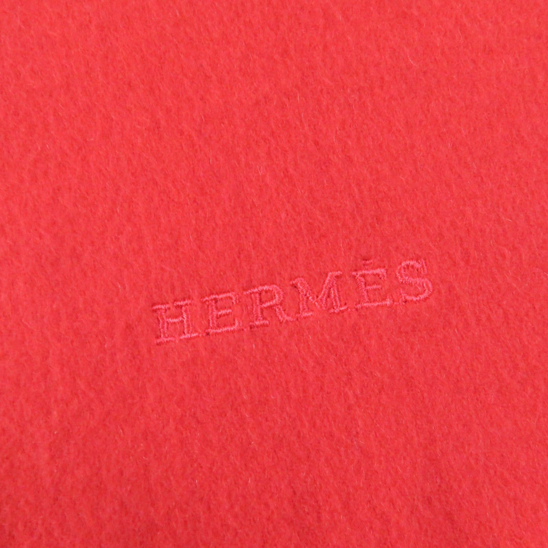 HERMES Stall Main: 100% cashmere Red type Women Used Authentic