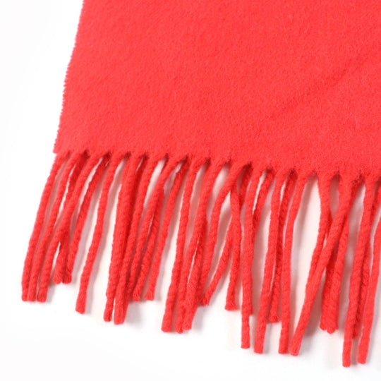 HERMES Stall Main: 100% cashmere Red type Women Used Authentic