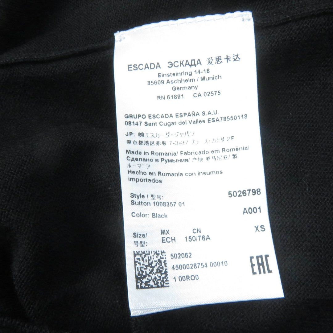 ESCADA ensemble Main: 100% virgin wool black Women XS Used Authentic