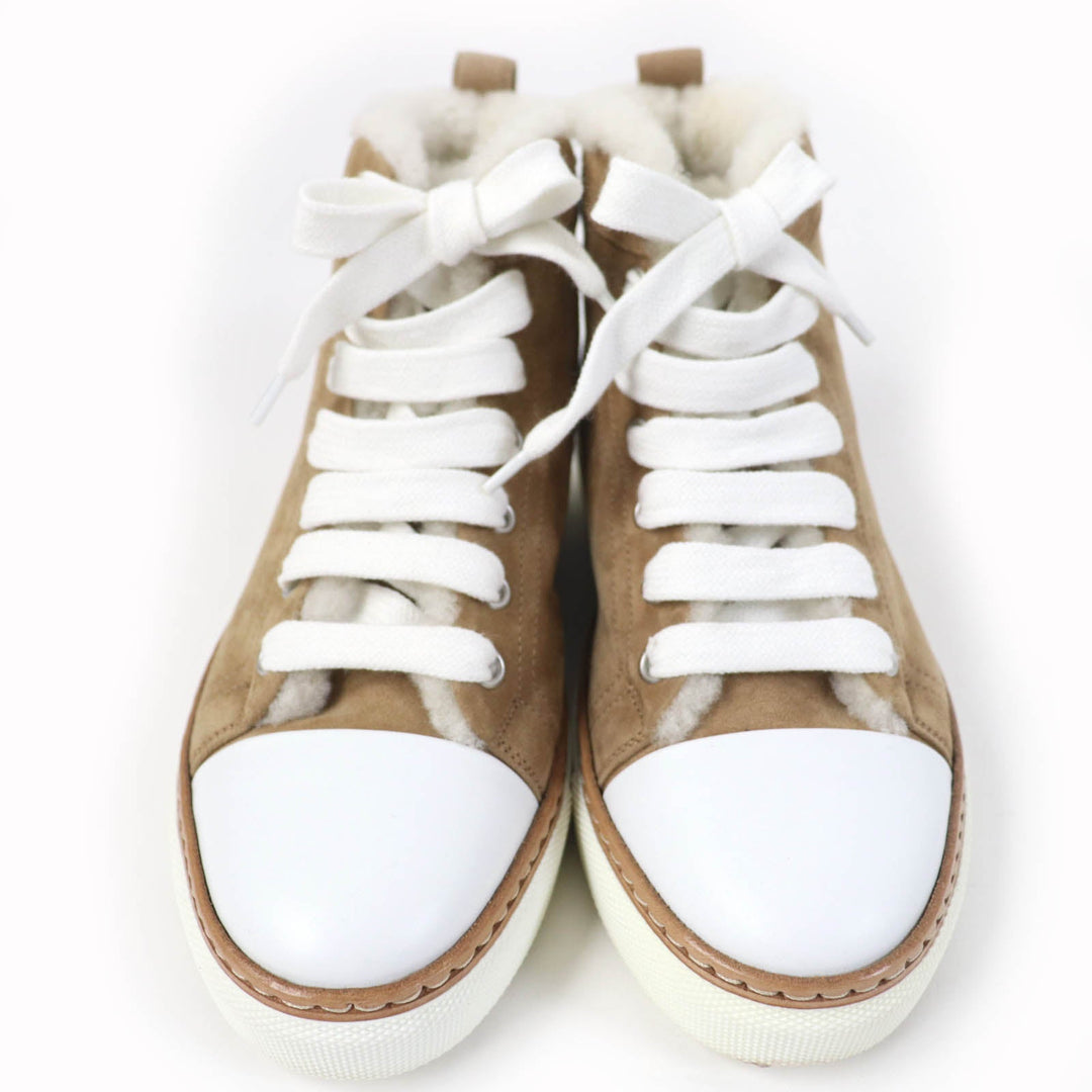 HERMES High cut sneakers Main: Mouton light brown Jimmy Women 35 1/2 Used Authentic