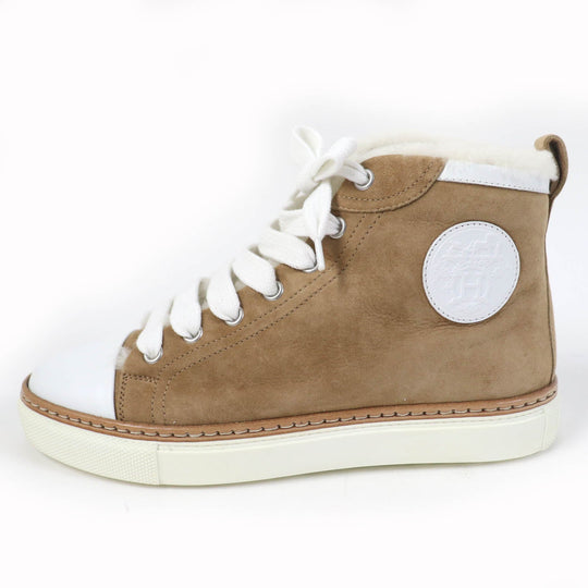 HERMES High cut sneakers Main: Mouton light brown Jimmy Women 35 1/2 Used Authentic