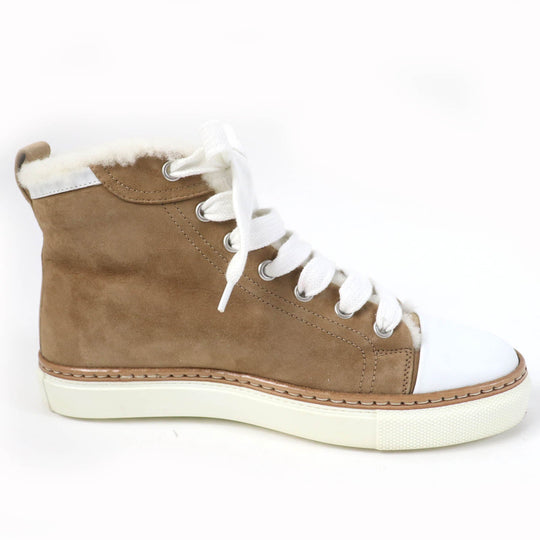 HERMES High cut sneakers Main: Mouton light brown Jimmy Women 35 1/2 Used Authentic