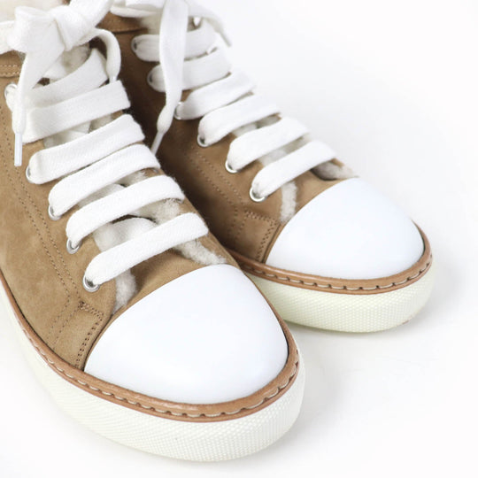 HERMES High cut sneakers Main: Mouton light brown Jimmy Women 35 1/2 Used Authentic