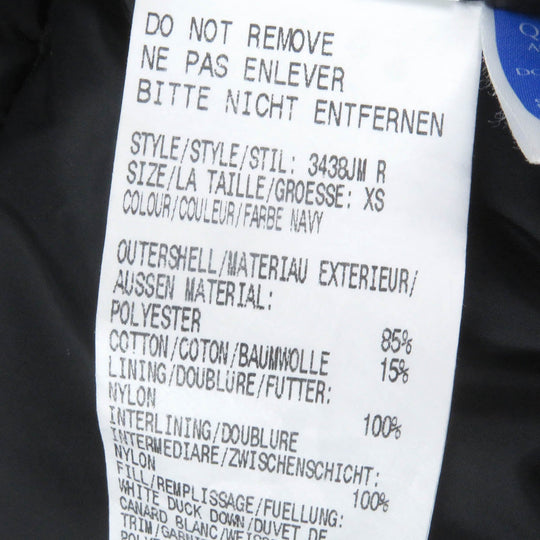 CANADA GOOSE Down jacket 3438JM Outer: 85% polyester, Outer: 15% cotton, Lining: 100% nylon, Filling: 80% down, Filling: 20% feather Navy JASPER mens XS Used Authentic