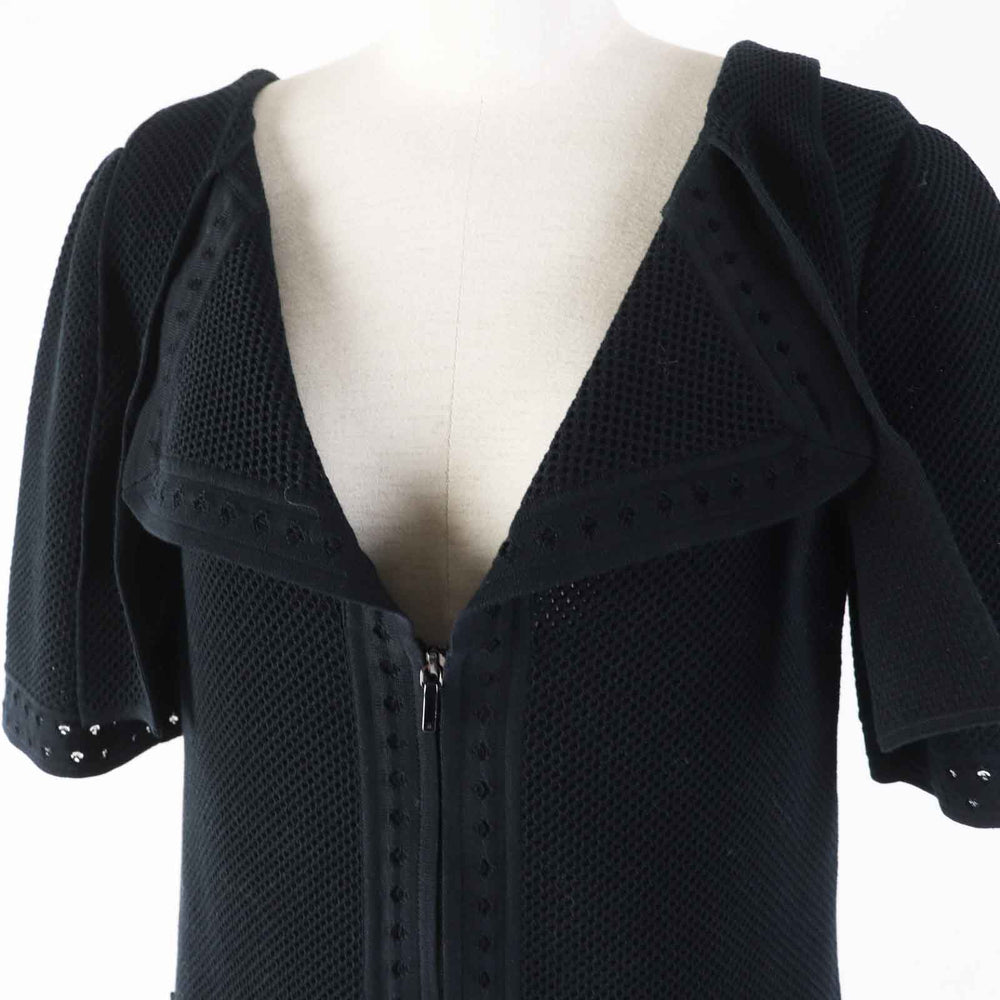 CHANEL Jacket P51234 Main: 100% cotton black Women 38 Used Authentic