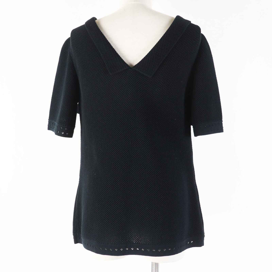 CHANEL Jacket P51234 Main: 100% cotton black Women 38 Used Authentic