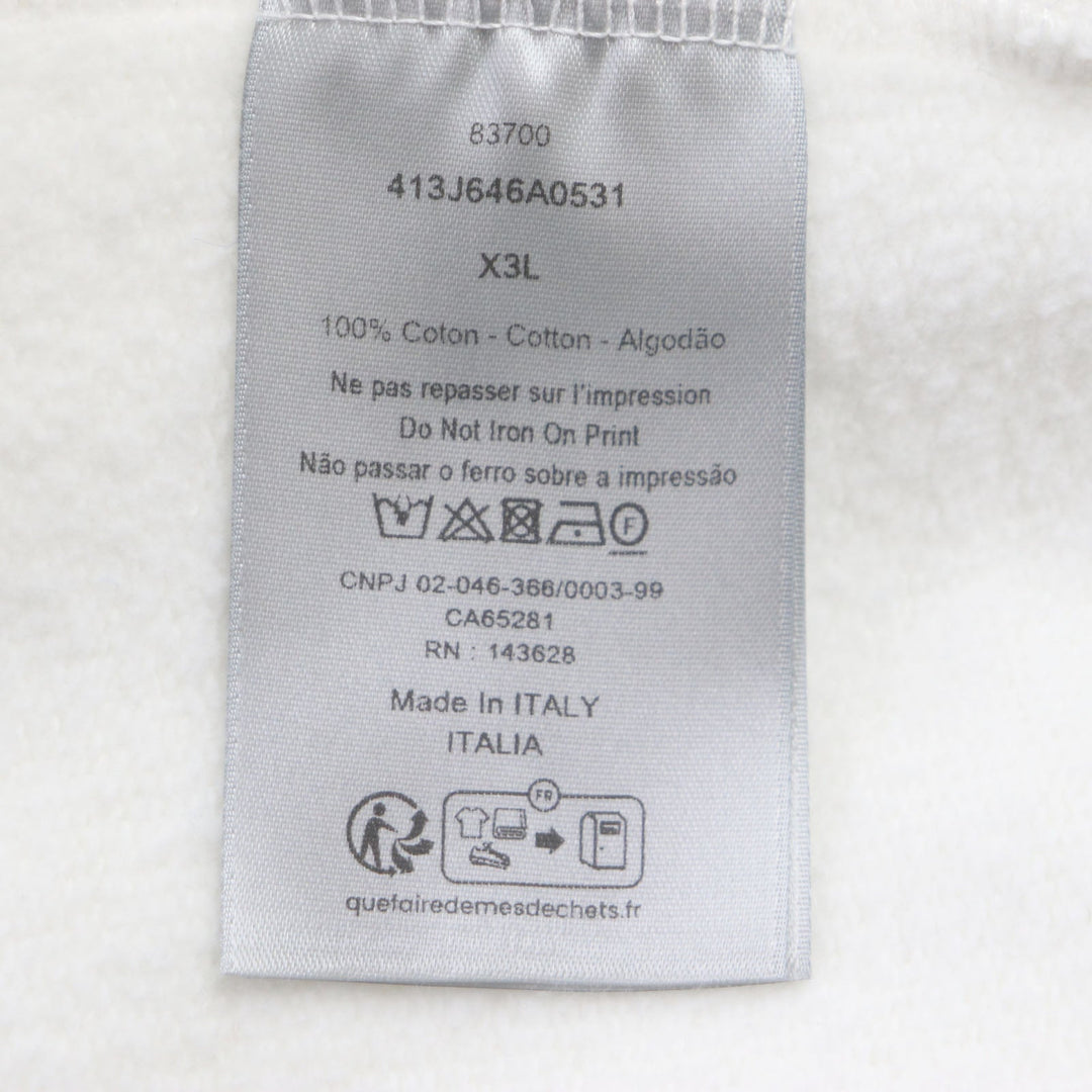 Dior HOMME Hoodie 413J646A0531 Main: 100% cotton white mens X3L Used Authentic