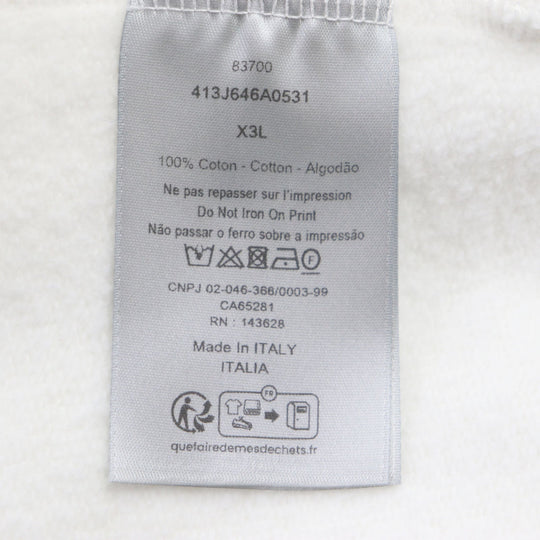 Dior HOMME Hoodie 413J646A0531 Main: 100% cotton white mens X3L Used Authentic