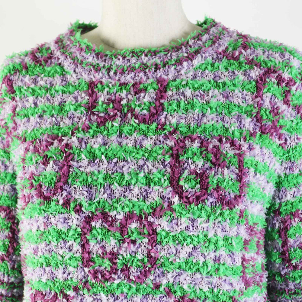 GUCCI knit 695796 Outer material: 53% cotton, Outer material: 47% nylon Purple green Women M Used Authentic