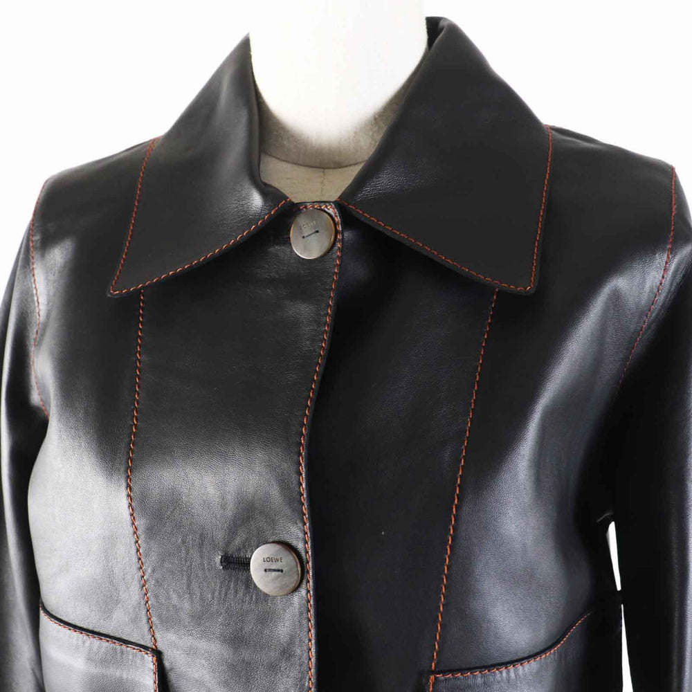 LOEWE Jacket S359330XBU Outer: Lambskin black Women Size unclear Used Authentic