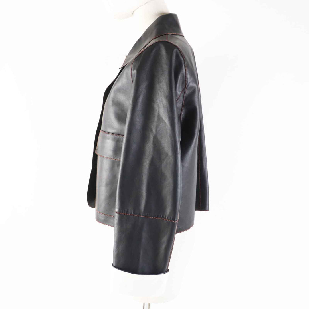 LOEWE Jacket S359330XBU Outer: Lambskin black Women Size unclear Used Authentic