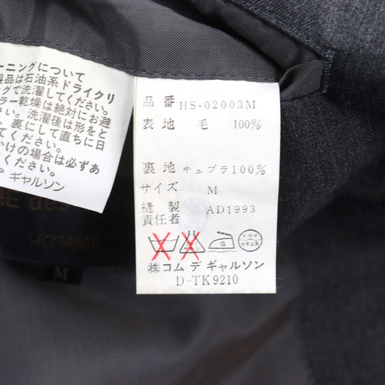 COMME des GARCONS HOMME tailored jacket HS-02003M Outer: 100% wool, Lining: 100% cupra gray mens M Used Authentic