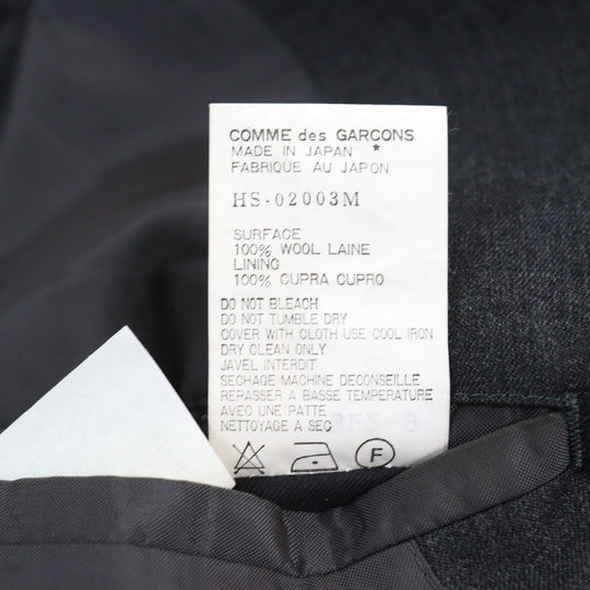 COMME des GARCONS HOMME tailored jacket HS-02003M Outer: 100% wool, Lining: 100% cupra gray mens M Used Authentic