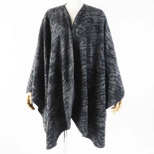 Loro Piana poncho Outer material: 100% cashmere, leather part: sheepskin gray Women Used Authentic