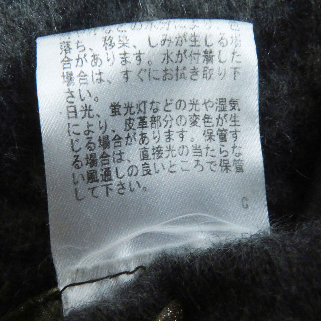 Loro Piana poncho Outer material: 100% cashmere, leather part: sheepskin gray Women Used Authentic