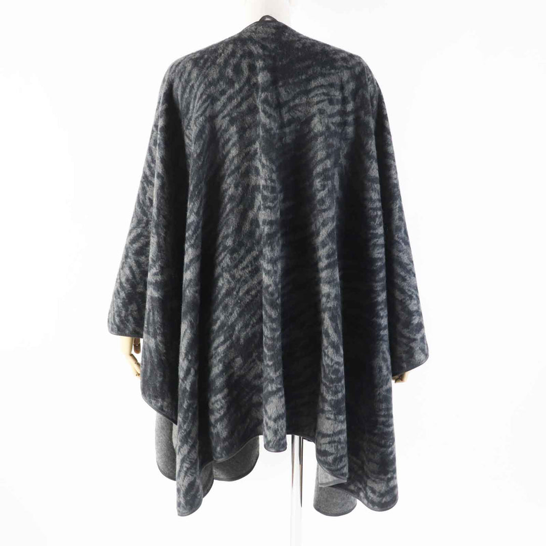 Loro Piana poncho Outer material: 100% cashmere, leather part: sheepskin gray Women Used Authentic