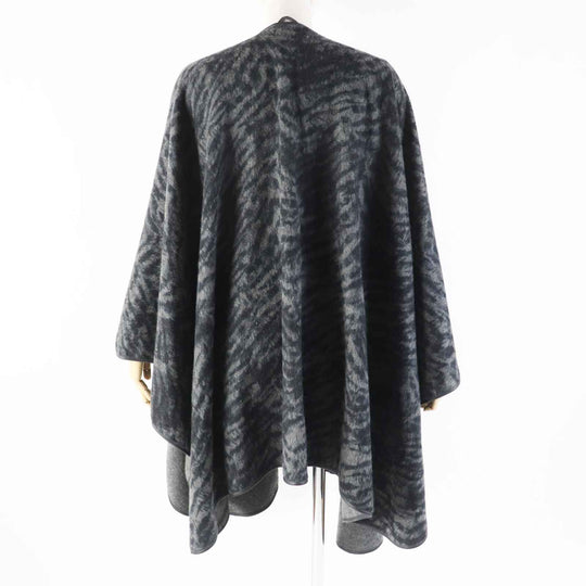 Loro Piana poncho Outer material: 100% cashmere, leather part: sheepskin gray Women Used Authentic