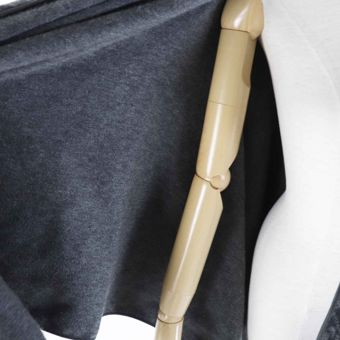 Loro Piana poncho Outer material: 100% cashmere, leather part: sheepskin gray Women Used Authentic