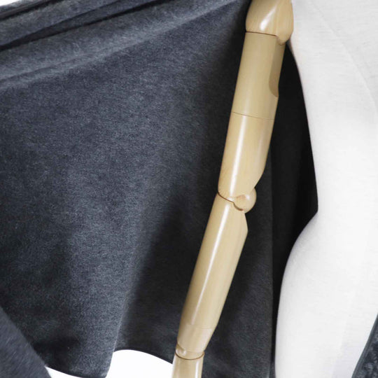 Loro Piana poncho Outer material: 100% cashmere, leather part: sheepskin gray Women Used Authentic