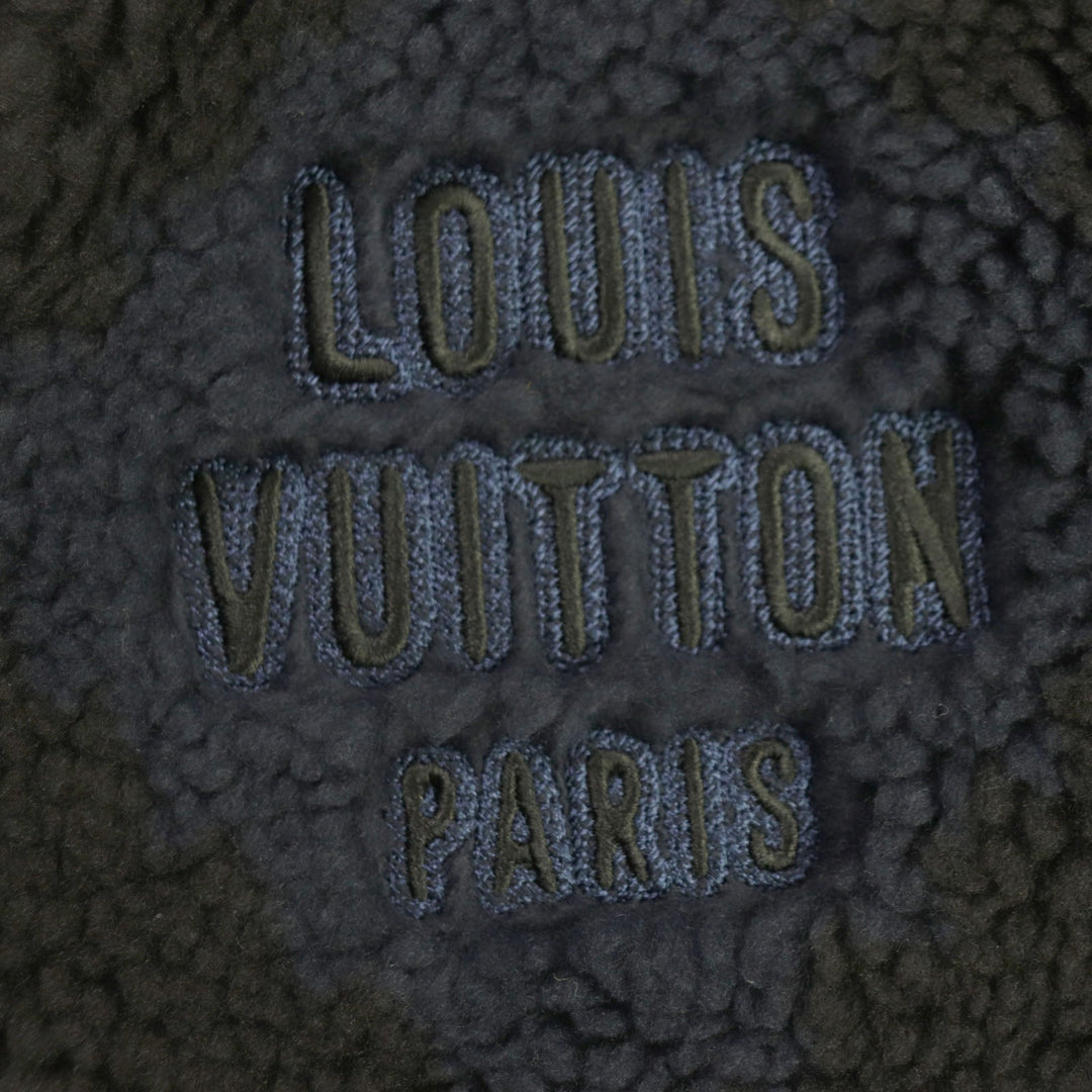 LOUIS VUITTON Blouson HMY04W Main: 100% polyester Navy black Jacquard Damier mens M Used Authentic