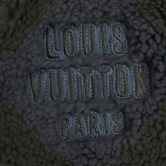 LOUIS VUITTON Blouson HMY04W Main: 100% polyester Navy black Jacquard Damier mens M Used Authentic