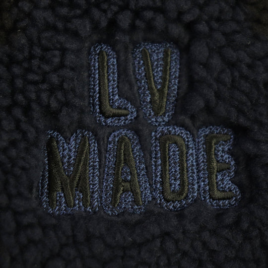 LOUIS VUITTON Blouson HMY04W Main: 100% polyester Navy black Jacquard Damier mens M Used Authentic