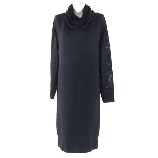 HERMES one piece Outer material: 100% camel, Outer material: 100% rayon black Women 38 Used Authentic