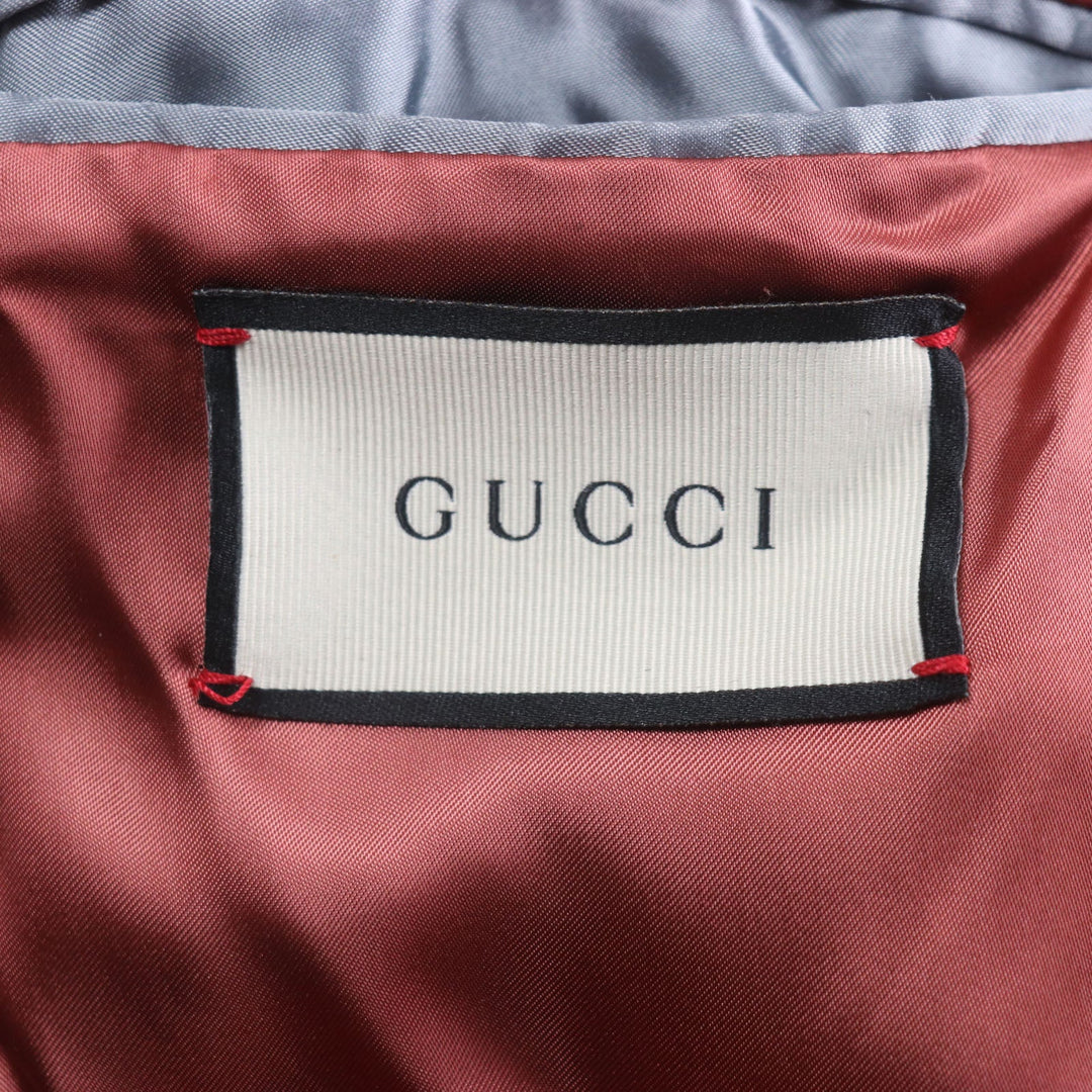 GUCCI Double chester coat 535769 Outer: 100% wool, Lining: 68% rayon, Lining: 32% silk Black red GG diamond Diamond Wool Coat mens 50 Used Authentic