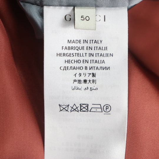 GUCCI Double chester coat 535769 Outer: 100% wool, Lining: 68% rayon, Lining: 32% silk Black red GG diamond Diamond Wool Coat mens 50 Used Authentic