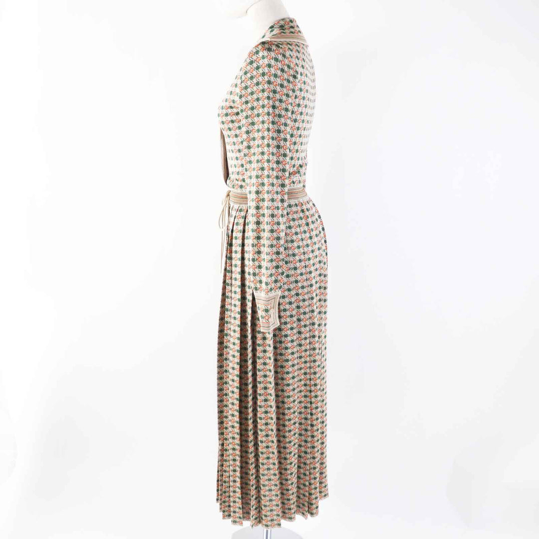 GUCCI one piece 632923 Outer: 80% rayon, Outer: 20% metal fiber, Part: 65% rayon, Part: 16% nylon, Part: 15% metal fiber Multi VISCOSE RAME DRESS Women XS Used Authentic