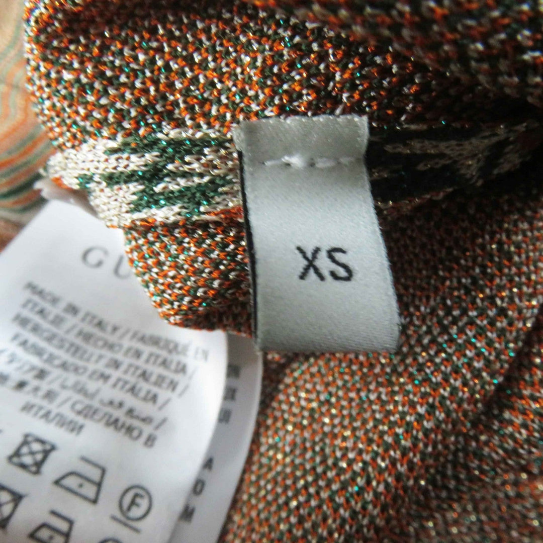 GUCCI one piece 632923 Outer: 80% rayon, Outer: 20% metal fiber, Part: 65% rayon, Part: 16% nylon, Part: 15% metal fiber Multi VISCOSE RAME DRESS Women XS Used Authentic